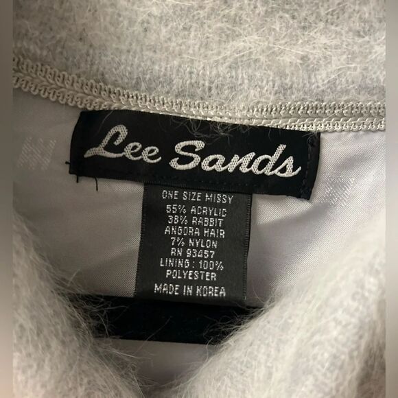 Vintage Lee Sands Angora Cardigan–Pearl Beaded Floral Embroidery–Made in Korea - Picture 16 of 16